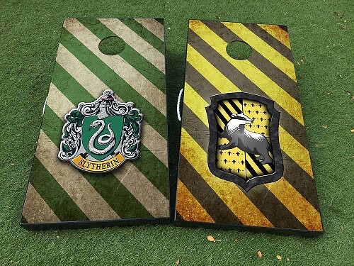 Sticker-Set aus Vinylfolie für Cornhole-Brett im Stil von Wizard House