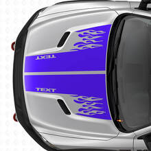 Custom Flames Style Motorhauben Dual-Streifen Vinylaufkleber für Dodge Ram_2