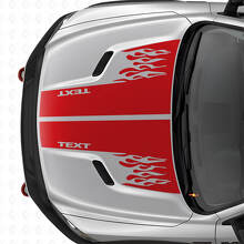 Custom Flames Style Motorhauben Dual-Streifen Vinylaufkleber für Dodge Ram_4