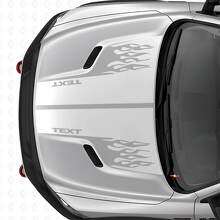 Custom Flames Style Motorhauben Dual-Streifen Vinylaufkleber für Dodge Ram_5