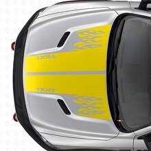 Custom Flames Style Motorhauben Dual-Streifen Vinylaufkleber für Dodge Ram_6