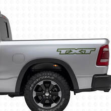 Personalisierte Schriftzüge Rückseiten Vinyl-Aufkleber Set für Dodge Ram_3