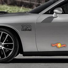 2 Dodge 392 6.4L SRT HEMI MOPAR Hellcat Challenger Shakedown Vinyl Aufkleber Grafik
 2