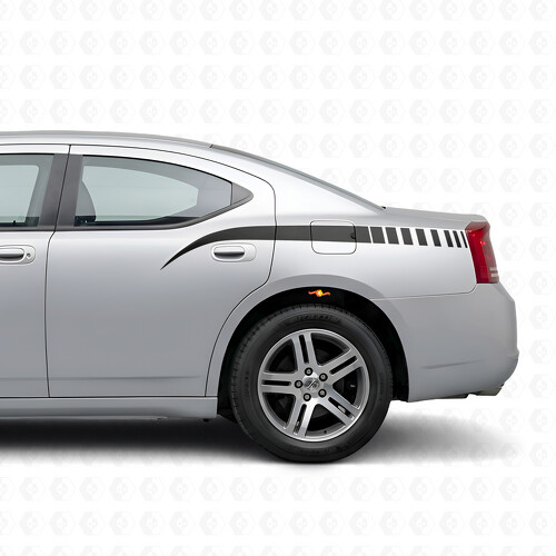 Stinger Style Strobe Streifen Seiten Vinyl Aufkleber Sticker für Dodge Charger 2006-2010
