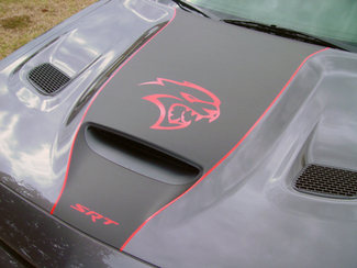 Dodge Challenger SRT Hellcat Hood Hell Cat Vinyl Aufkleber Grafik 2 Farben