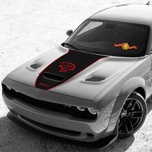 Hellcat-Stil Motorhauben-Vinyl-Aufklebergrafik für Dodge Challenger_2