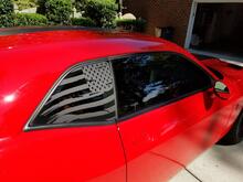 2 Dodge Challenger Fenster US-Flagge Vinyl-Aufkleber Grafik 2