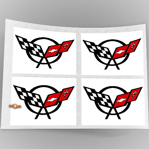 Corvette C5 Logo Radnabenkappen Vinylaufkleber Sticker