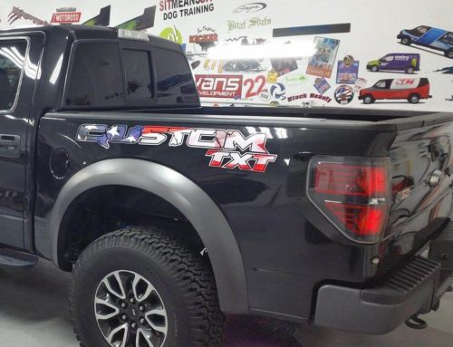 CUSTOM TXT Abgenutzter USA-Flagge Vinyl-Aufkleber Satz für den Nachttisch von Musclecar Truck