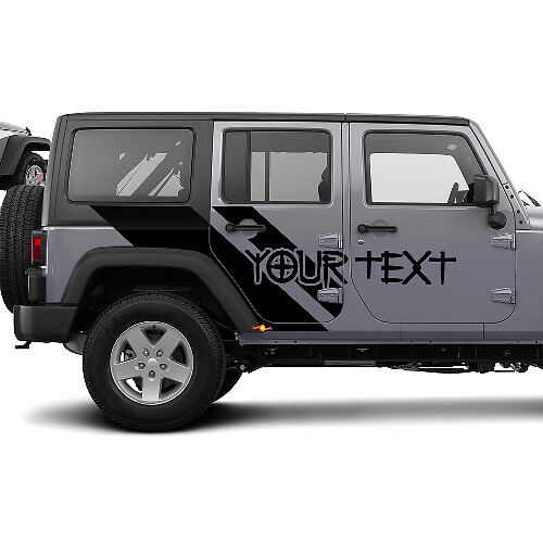 Seitliche Aufprall-Grafik Vinylaufkleber Decals für Jeep Wrangler