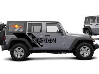 Side Swipe Jeep RUBICON Graphics Fahrzeugaufkleber, Grafiken, Vinylaufkleber