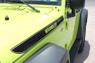 2 Jeep Wrangler Motorhauben-Vinyl-Aufkleber-Set Aufkleber – links und rechts