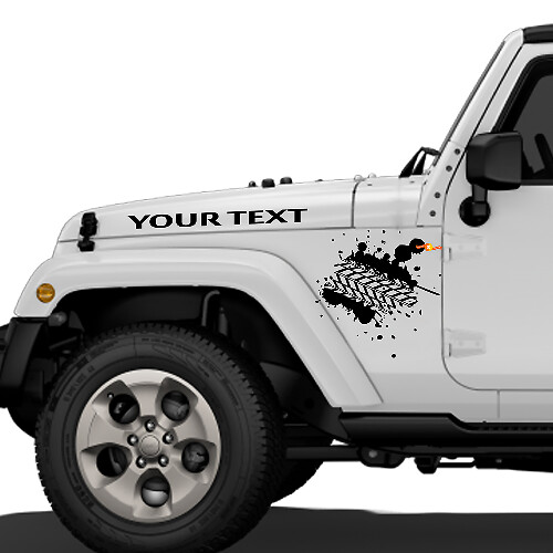 Mud Tire Tracks Jeep Vinyl Aufkleber Motorhaube Rubicon Renegade Aufkleber Auto LKW Fahrzeug Kit