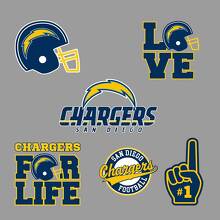 Die Los Angeles Chargers Team National Football League (NFL) Fan Wand Fahrzeug Notizbuch usw. Aufkleber Aufkleber 2