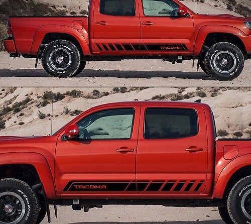 Aufkleber Aufkleber Vinyl Seitenstreifen Kit für Toyota Tacoma Türleiste Schweller
