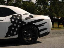 Aufkleber mit US-Flagge im Used-Look, passend für Musclecar Musclecarmodel Dodge Charger Chevy Camaro
_3