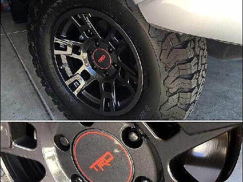 TRD TEQ Totenkopf-Logo Radnabenabdeckung Vinyl-Aufkleber Set für Toyota Fahrzeuge