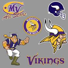 Minnesota Vikings American Football Team National Football League (NFL) Fanwand, Fahrzeug, Notizbuch usw. Aufkleber 2