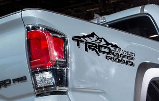 2 TRD Toyota Tacoma Tundra Aufkleber Vinyl Aufkleber Offroad-Grafiken 4x4 1