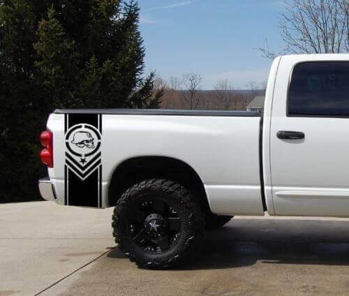 Mulisha Star Heckseiten-Streifen Vinyl-Aufkleber für Chevy Dodge Toyota GMC Truck