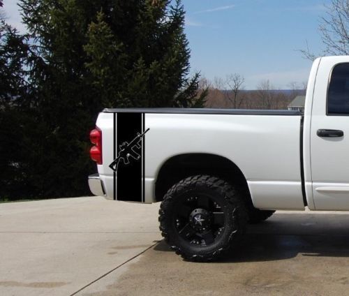 AR15 Pickup Truck Ladeflächen-Streifen-Aufkleber-Set (2) Chevy Dodge Nissan Toyota Ford GMC 2