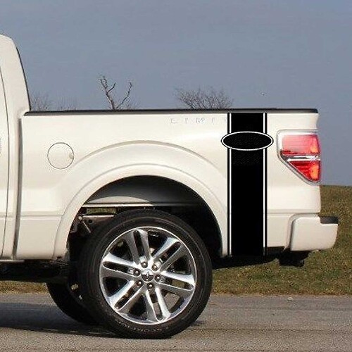 Gerader Streifen Hintere Seiten-Vinyl-Aufkleber-Kit für Muscle Car F-250 Super Duty