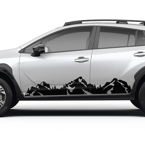 Rallye Racing Side Rocker Panel Mountains Grafik Universal Sticker Abziehbilder passen Suba Crossrek
