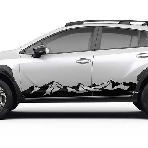 Seitentüren Rocker Panel Vinyl Stickers Decals Mountains Decal Kit für Suba Crossrek
