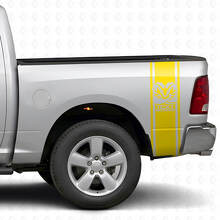 Hemi Stil Heckseitige Benutzerdefinierte Streifen Vinyl Aufkleber Set für Dodge Ram_5