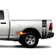 Punisher Skull Hemi Style Seitenstreifen Aufkleber aus Vinyl für Dodge Ram 1500-3500_4