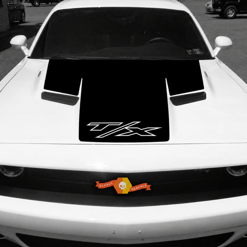T/X Blackout-Streifen Motorhauben-Vinylaufkleber für Dodge Challenger 2015-2017