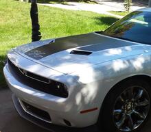 Dodge Challenger R/T spezifische 2015 bis 2017 R/T Scat Pack 392 Motorhaube Aufkleber Aufkleber Streifen Blackout Scatpack
 3