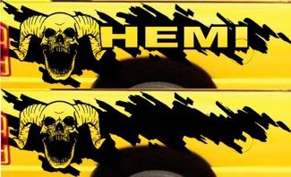 HEMI Dodge Ram Splash Grunge Totenkopf Logo Vinyl Aufkleber Aufkleber Grafik