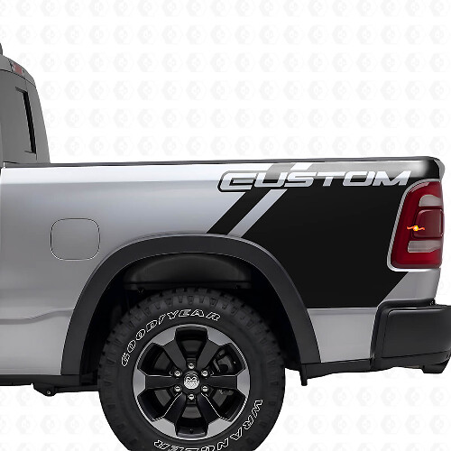 Individuelles Beschriftungs-Set aus Vinyl-Aufklebern für den Betttisch des Dodge Ram Trucks_1