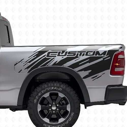 Splash Grunge Stil Seitenwand Vinyl-Aufkleber-Kit für Dodge Ram