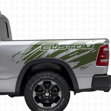 Splash Grunge Stil Seitenwand Vinyl-Aufkleber-Kit für Dodge Ram_3
