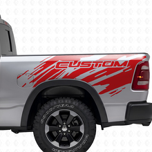 Splash Grunge Stil Seitenwand Vinyl-Aufkleber-Kit für Dodge Ram_4
