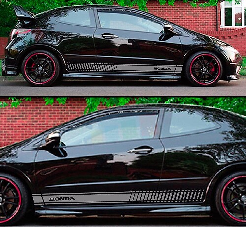 Racing-Konturstreifen Seiten-Vinylaufkleber für Honda Civic