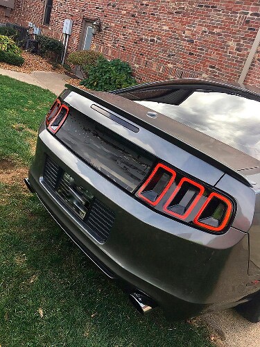 Abgenutzter amerikanischer Flaggen-Deckelsticker für Musclecar