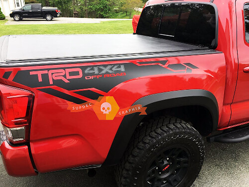 TRD-Style 4x4 Offroad Seitenwand-Vinylaufkleber-Set für Toyota Tacoma oder Tundra