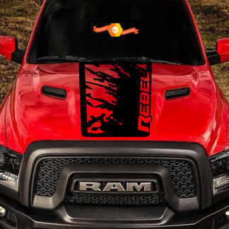 2015–2017 Dodge Ram Rebel Splash Hood Truck Vinyl Aufkleber Grafik Grunge Splatter