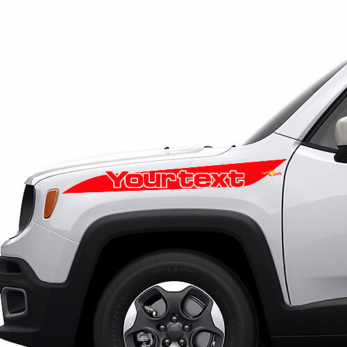 Jeep Renegade Hood Stripe Logo Grafik Vinyl Aufkleber Aufkleber Seite Camo