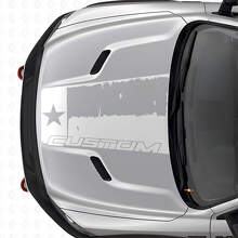 Abgenutzter Vinyl-Aufkleber mit Texas-Flagge für Motorhaube, Dodge Ram 2015–2017_5