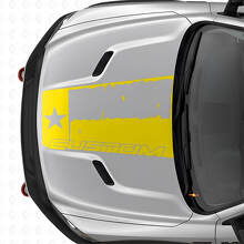 Abgenutzter Vinyl-Aufkleber mit Texas-Flagge für Motorhaube, Dodge Ram 2015–2017_6