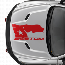 Used Look Texas-Flag mit Schriftzug Motorhauben-Vinylaufkleber für Dodge Ram 2015-17_4