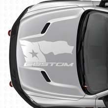 Used Look Texas-Flag mit Schriftzug Motorhauben-Vinylaufkleber für Dodge Ram 2015-17_5