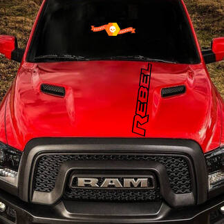 Dodge Ram Rebel Logo Hood Flare Truck Vinyl-Aufkleber-Grafik