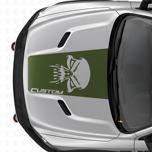Skull Custom Motorhauben-Logo Vinyl-Aufkleber für Dodge Ram_3