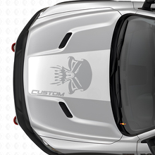 Skull Custom Motorhauben-Logo Vinyl-Aufkleber für Dodge Ram_5