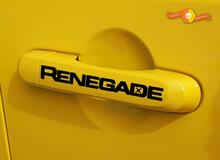4 Stück RENEGADE Vinyl-Griff-Aufkleber, Seitengrafik, JEEP RENEGADE, schwarze Farbe 2